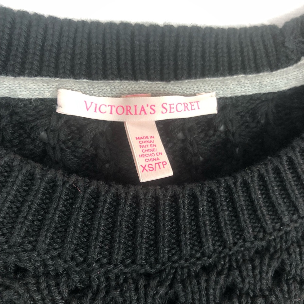 Victorias Secret Pullover Knit Sweater Black XS - Picture 5 of 7